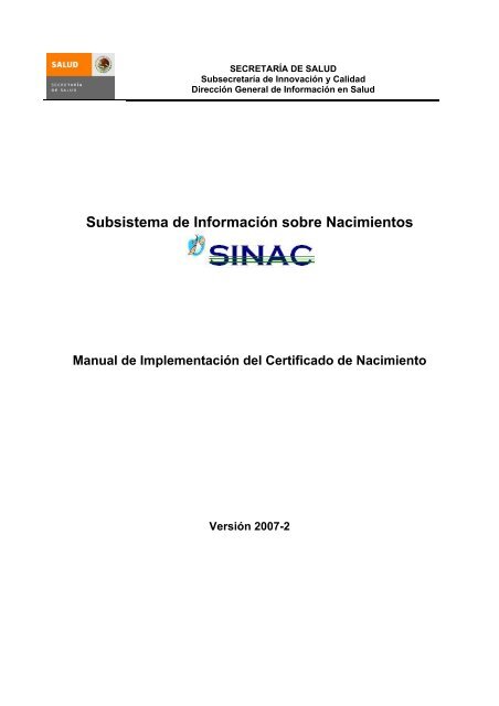 Manual de ImplementaciÃ³n del Certificado de Nacimiento