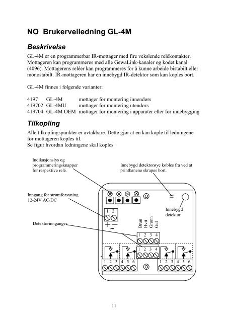 gb english instructions for use gl-4m ...................8