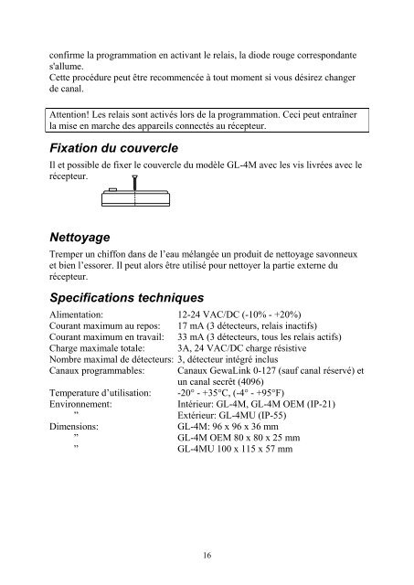 gb english instructions for use gl-4m ...................8