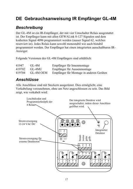 gb english instructions for use gl-4m ...................8