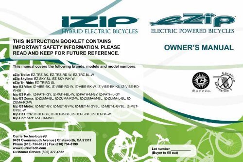 electric bicycle manual The Complete E-Bike Manual: Maintenance, Repair, Troubleshooting & DIY Conversion Guide for Batteries, Hub Motors, Controllers and Performance Upgrades: Lopresti, March: 9798259316720 Books EBCO - ULC-UCR Range Technical