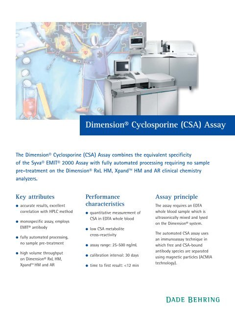 DimensionÂ® Cyclosporine (CSA) Assay - Medcorp