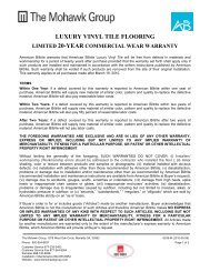 Luxury Vinyl Tile Flooring Limited 20-Year ... - Mohawk Group