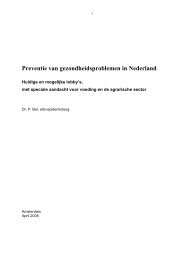 Preventie van gezondheidsproblemen in Nederland - Platform ...