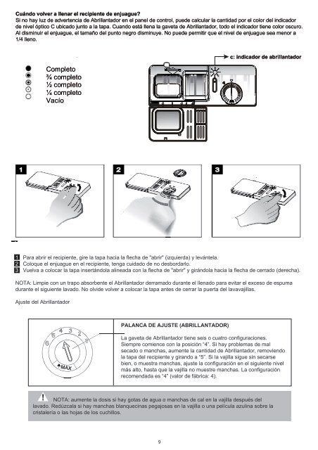 Manual de instrucciones, garantÃ­a y STA LAVAVAJILLAS LVJ ... - Atma