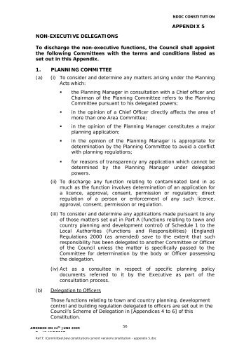 constitution - appendix 5 - North Devon District Council