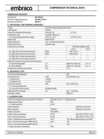 Datasheet - Embraco