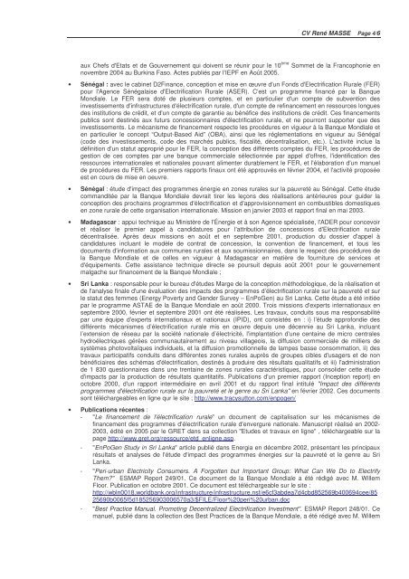 Curriculum Vitae de René Massé - RIAED