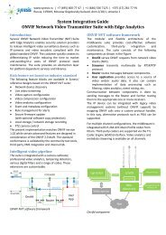 System Integration Guide ONVIF Network Video Transmitter Suite ...