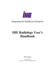 IHE Radiology User's Handbook