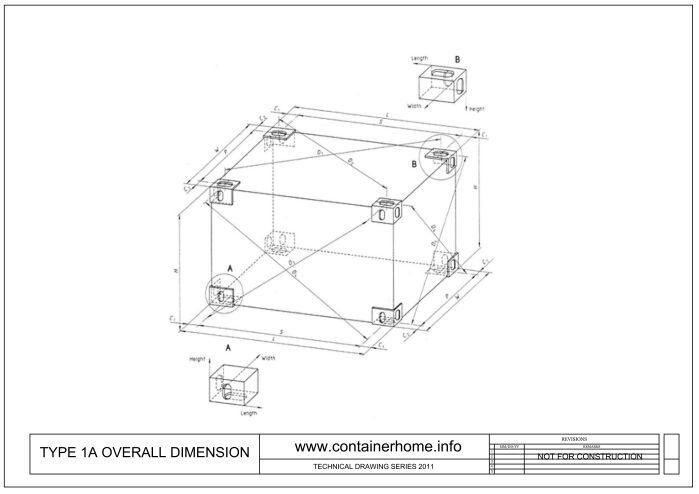 Container Card Shape Design System shipping-container-technical-drawings-20GP - Spatial Design ...