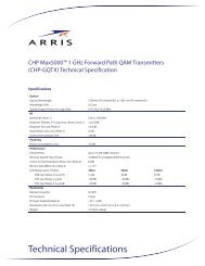 Technical Specifications - Arris