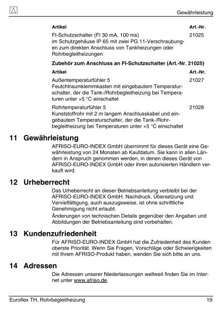 Betriebsanleitung fÃ¼r Euroflex mit Tankheizung (1.064 KB) - Wekonn