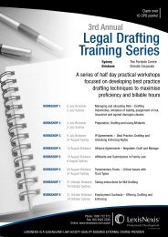 3rd Annual Legal Drafting Training Series - LexisNexis