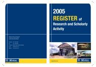 Wintec Register of Research and Scholarly Activity 2005