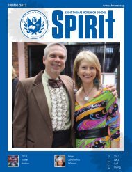 Spring 2013 Spirit magazine - Thomas More High School