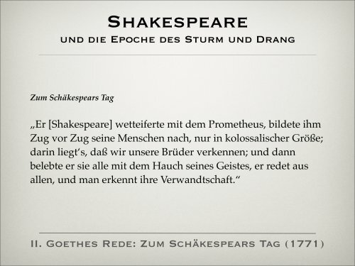 Anmerkungen übers Theater - Shakespeare-Rezeption im 18 ...