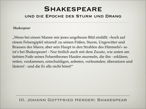 Anmerkungen übers Theater - Shakespeare-Rezeption im 18 ...