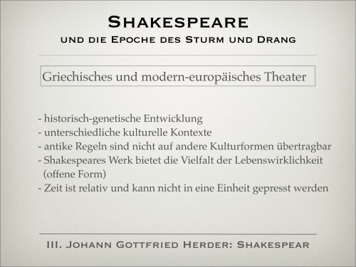 Anmerkungen übers Theater - Shakespeare-Rezeption im 18 ...