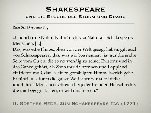 Anmerkungen übers Theater - Shakespeare-Rezeption im 18 ...