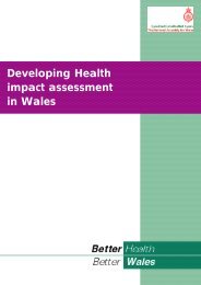 Developing Health impact assessment in Wales - Health in Wales