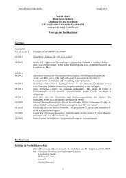Schriftenverzeichnis - Historisches Seminar - Goethe-Universität