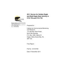 2011 Survey for Golden Eagle and Bald Eagle Nest Activity in CYA ...