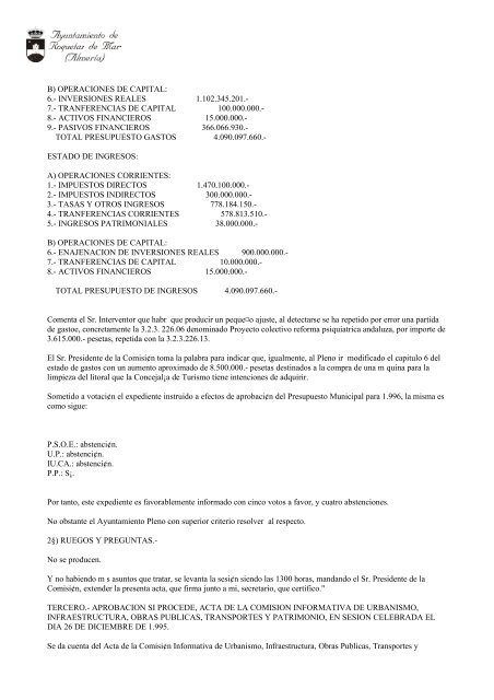 acta de la sesion ordinaria celebrada por la comision munici#pal de ...