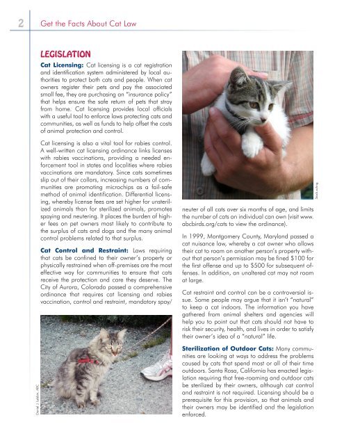 Getting the Facts About Cat Law - American Bird Conservancy