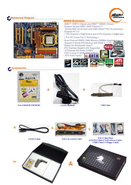 Page 1 Accessories Mainboard Diagram HA04-Extreme -AMD ...