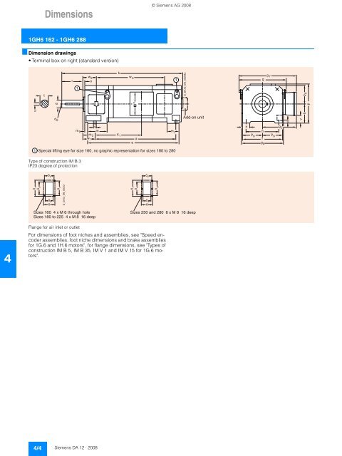 DC motors Sizes 160 to 630 31.5 kW to 1610 kW - Siemens