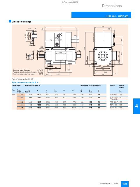 DC motors Sizes 160 to 630 31.5 kW to 1610 kW - Siemens