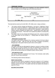 26 PRESSURE TESTING After completion of the piping circuit ...
