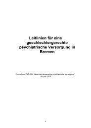 2. Entwurf Leitlinien für eine geschlechtergerechte psychiatrische ...
