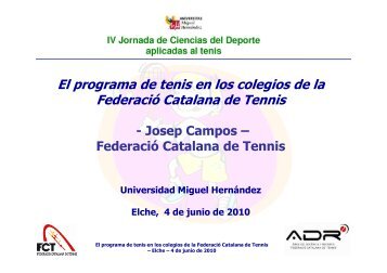 Programa Tenis en los Colegios - Miguel Crespo