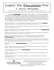 Longleaf Pine (Pinus palustris) Pests: - University of Georgia