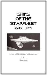 Ships of the Starfleet 2245-2293 - CODA Star Trek RPG Support