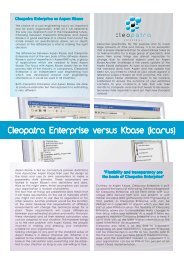 Cleopatra Enterprise versus Kbase (Icarus) - Cost Estimating Software