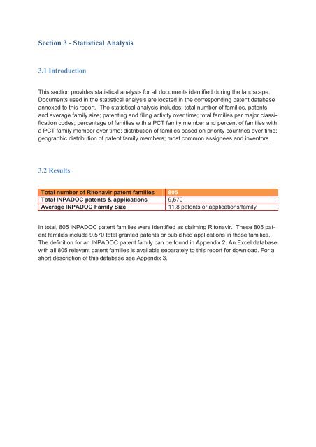 Patent Landscape Report on Ritonavir - WIPO