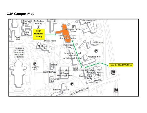 CUA Campus Map & Pryzbyla Direction