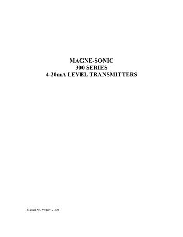 MAGNE-SONIC 300 SERIES 4-20mA LEVEL ... - Clark Reliance