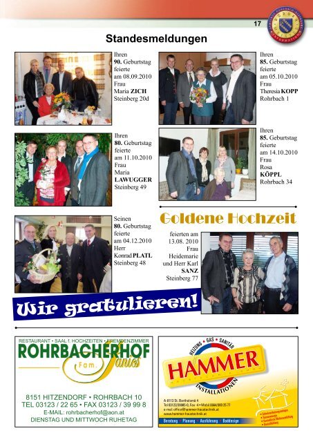 Frohe Festtage! - Rohrbach-Steinberg