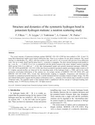 Structure and dynamics of the symmetric hydrogen ... - ResearchGate