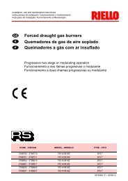 Forced draught gas burners Quemadores de gas de ... - Riello Burners