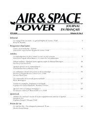 Air & Space Power Journal en franÃ§ais - ÃtÃ© 2008 - Air and Space ...