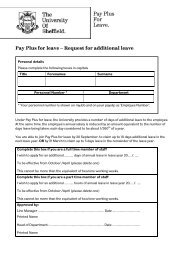 Additional Leave Application Form [pdf] - University of Sheffield