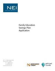 Family Education Savings Plan Application - NEI Investments
