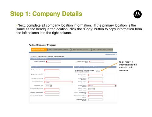 Download Instructions for Online Application - Motorola Solutions