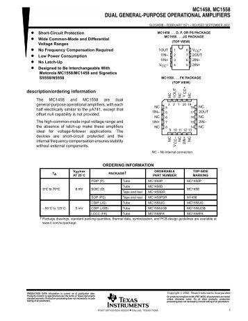 MC1458P - Komponenten