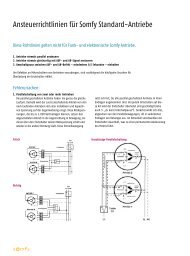 Ansteuerrichtlinien fÃ¼r Somfy Standard-Antriebe - Markisen-kauf.de